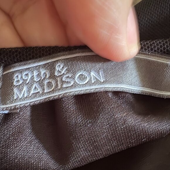 89th & Madison Black Lace Crochet Tunic Boho Bell Sleeve Blouse 2X - Picture 7 of 10